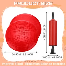 6 Pcs Inflated Wobble Cushion Pump Wiggle Seat for Sensory Kids Flexible Seating Exercise Balance Disc Sensory Chair Balance Boards for Office School Home Equipment, Pump Included(Bright Colors)