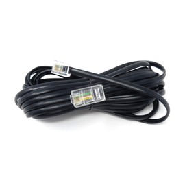 DRUT 5m Flat RJ11 to RJ45 Male to Male 4 wire Broadband Modem Cable Lead 16.5ft Black