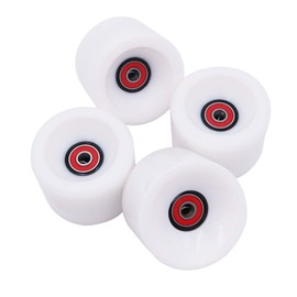 POFET 78A Longboard Wheels for Penny Softweehls ABEC 9 Bearings Retro & Mini Cruiser Skateboard Board 70 x 51 mm Long Ball Bearing Shop (White)