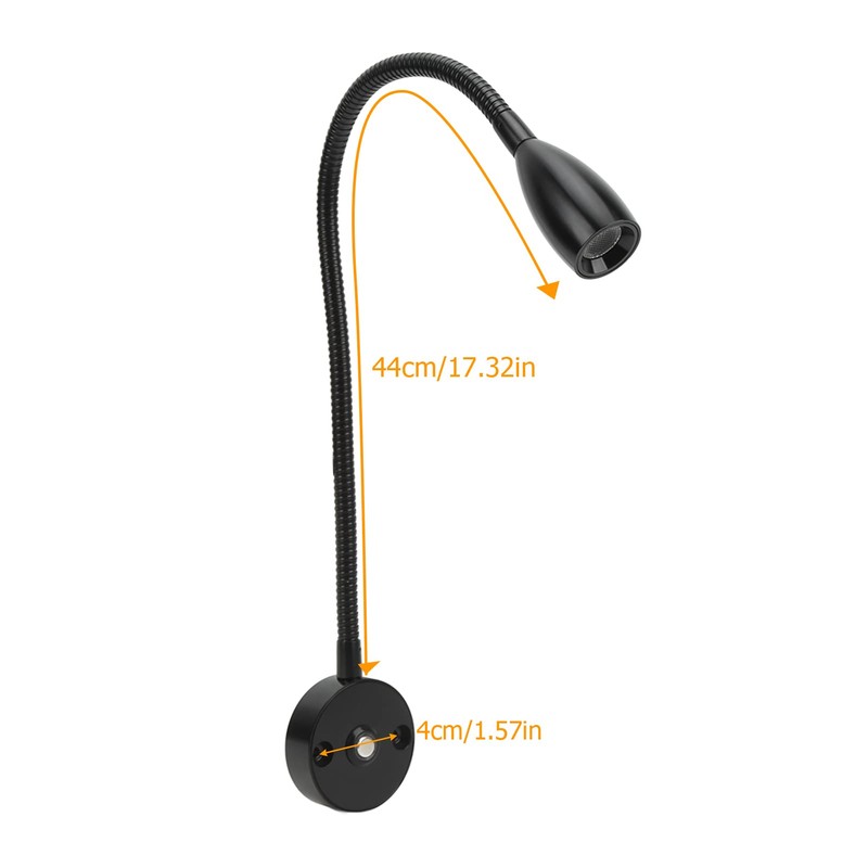 Aramox RV LED Reading Light,12-24V 3W Wall Mount Reading Lamp
