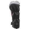 Majek Retro Golf Headcovers Black Red and White Vintage Leather