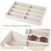 Mkono Sunglass Organizer 8 Slots Sunglasses Holder Velvet Eyeglasses Storage
