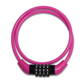 Sagisaka 44161 Bicycle Key, Small My Dial Lock, 23.6 inches (60 cm), Pink
