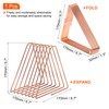 PATIKIL Triangle Desktop File Holder Rack, Metal Vinyl Record Stand