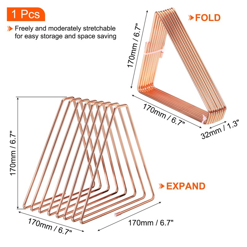 PATIKIL Triangle Desktop File Holder Rack, Metal Vinyl Record Stand