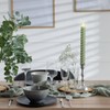 Baquler 6 Pcs Sage Green Flameless Taper Candle Twisted LED