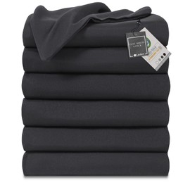 Flat Sheets only,6 Pack Bulk Top Sheets for Massage Table, Home, Dorm Bed Sheet & Curtain,Soft & Breathable Bed Sheets (Twin XL,Black)