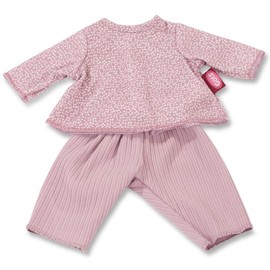Götz 3403333 Baby Suit with Flowers Design Size M 2-Piece Clothing and Accessory Set for Baby Dolls from 42 - 46 cm