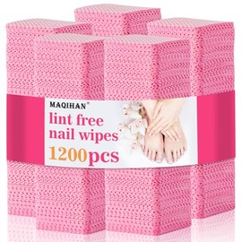MAQIHAN 1200 Toallitas Para UAs Sin Pelusa - Quitaesmalte De UAs Para Preparador De UAs Algodones Almohadillas Desmaquillantes Esmaltes Gel Pegamento 