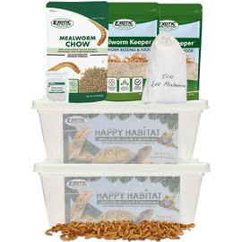 Mealworm Breeder Kit (Expanded) - Breed Live Feeder Worms for Hedgehogs, Sugar Gliders, Reptiles, Wild Birds, Chickens, Lizards, Bearded Dragon, Skunks, Opossum, Fish, Turtles, Tortoises, Geckos
