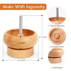 Karsspor Bead Spinner for Jewelry Making, Bead Spinner Kit with 3000 PCS Seed Beads, Beading Needles, Beading Tools, Bowl for Waist Chains, Bracelets, Necklaces