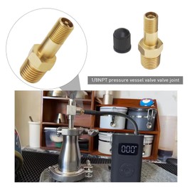 eMagTech 4pcs 1/8 Inch NPT Pressure Vessel Tank Valve Joint 1/8 Inch NPT External Threaded Brass Joint Pressure Vessel Valve Plug Storage Tank Valve Accessories