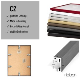 NIELSEN Matt Grey Aluminum Brushed C2 Picture Frame (30 x 24 x 2,8 cm)