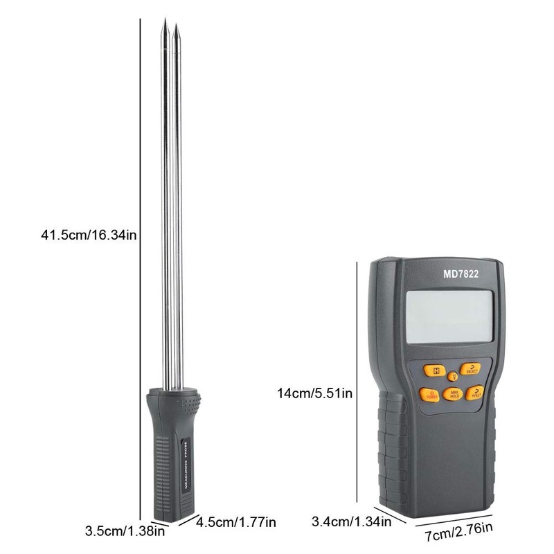Digital LCD Tools Moisture Meter, Grain Humidity Tester For Wheat