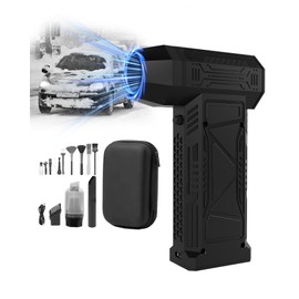 Snow Whiz LED Turbo Blower – High Power Electric Mini Air Blower with LED Light, Portable Turbo Fan for Snow Removal (Black)