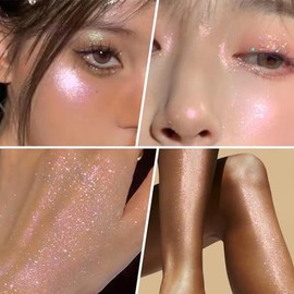 UCANBE Iluminador corporal hidratante con brillo, gotas luminizadoras para el cuerpo, brillo líquido para el rostro, con destellos, ideal para...     