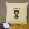 Azeeda 40cm x 40cm 'Curious Cat' Canvas Cushion Cover (CV00045919)