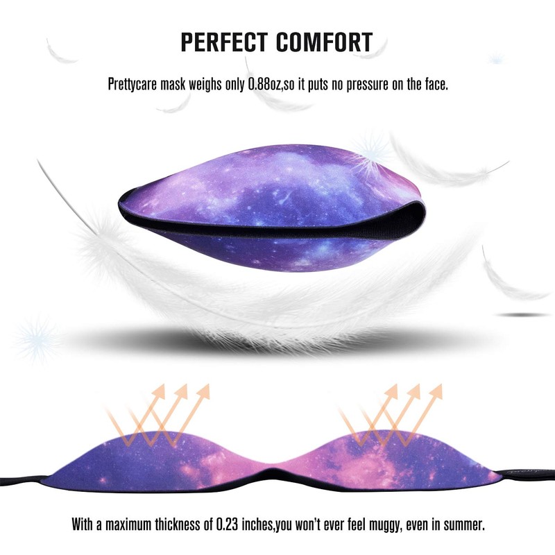 3D Sleep Mask By PrettyCare 2 Pack (Ultra Violet and