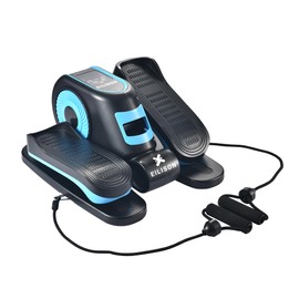 EILISON Stepper Fitness Machines - Stair Stepper & Mini Elliptical Exercise Machine for Home Workout Equipment Exercise Stepper with Resistance Bands & LCD Monitor for Full Body Workout (Blue)