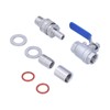 Weldless Kettle Valve Kit 1/2in BSP Ball Valve Quick Connector