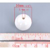 100 abalorio redondas de acrílico blancas de 16 mm de