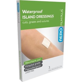 AEROFILM WATERPROOF ISLAND DRESSING 9X10CM pack of 3