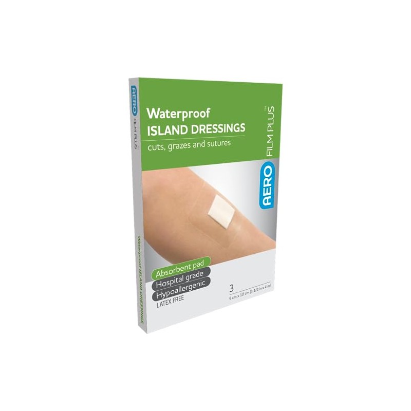 AEROFILM WATERPROOF ISLAND DRESSING 9X10CM pack of 3