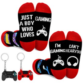 Gaming Socks Gamer Birthday Gifts for Men Him Fathers Day Dad Gifts from Daughter Wife Son Funny Socks