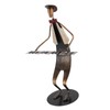 Piano Player Figurine Stable Base Elegant Decorative Metal Musical Statue