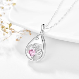 TANGPOET Ash Necklace 925 Sterling Silver Urn Necklace for Ashes Memorial Cremation Jewellery Heart Ash Keepsake Pendant with Funnel Filler Kit, Sterling Silver
