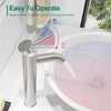 VOTON Vessel Sink Faucet Chrome Modern Tall Bathroom Faucets Single