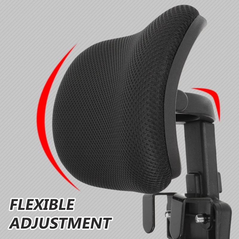 STOBOK Office Chair Aftermarket Headrest Adjustable Neck Cushion Mesh Material