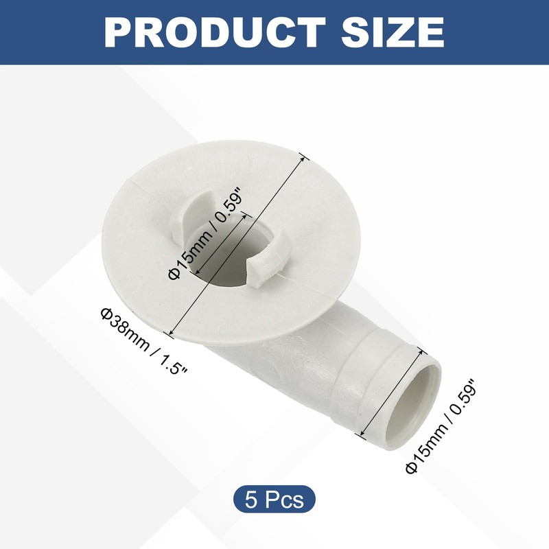 sourcing map 5Pcs Air Conditioner Drain Hose Connector Elbow Fitting