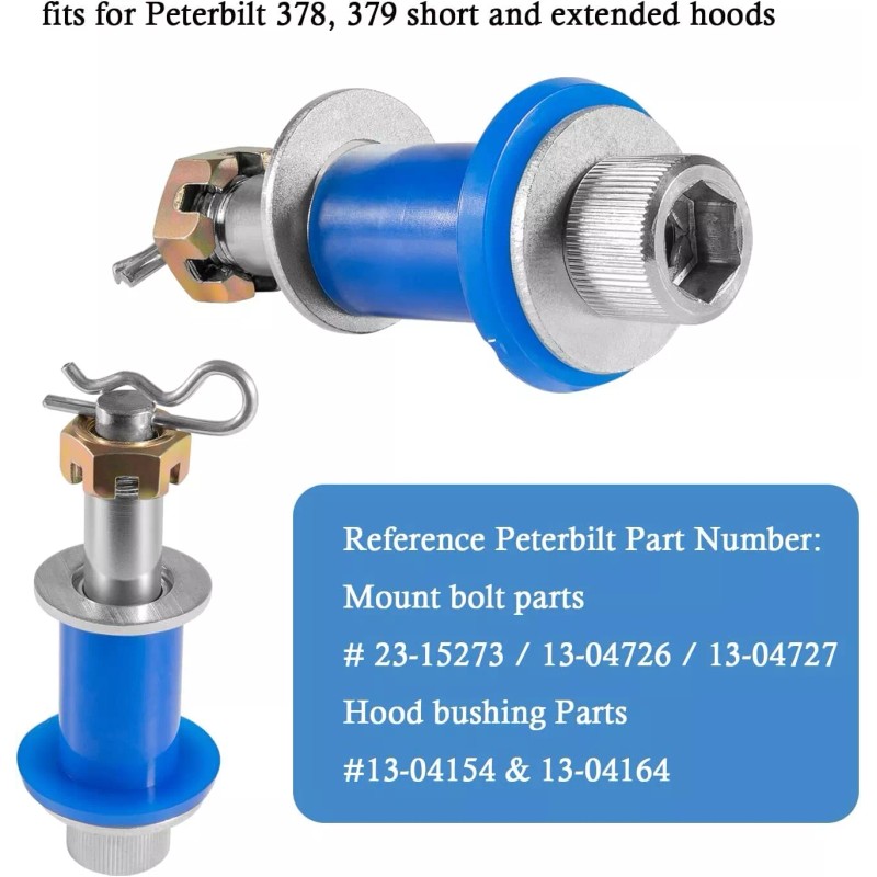 YMT For Peterbilt 378 379 Hood Hinge Pivot Bolt &