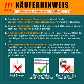 CNBINGO WLAN Dimmschalter mit Schuko Steckdose unterputz - Smart Touch Lichtschalter Arbeit mit Alexa, Google Assistant - Glas Wandschalter Weiß - Neutralleiter Wird Benötigt