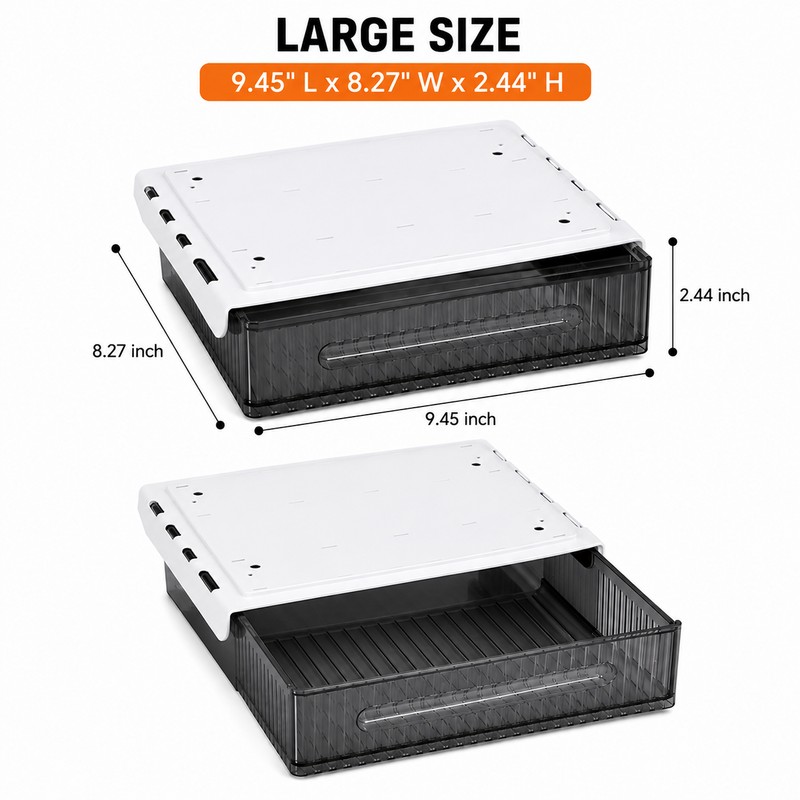 Under Desk Storage Drawer Organizer Set for Office & Home