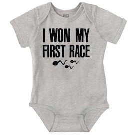 Brisco Brands Won My First Race Little Swimmers Baby Romper Boys or Girls