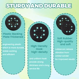 Professional Sanding Disc Support Plate, 8 Hole Sanding Disc Replacement Pad, 125 mm Sanding Disc, Medium Hard, Compatible with Bosch Random Orbital Sander PEX 300/400 AE / 4000 AE/Advanced
