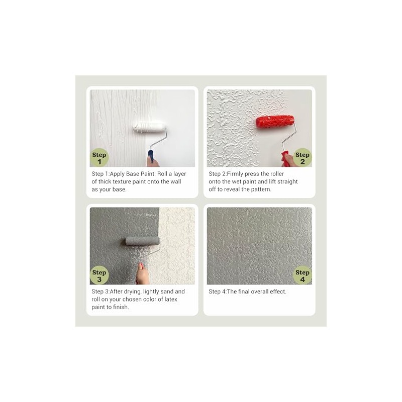 Nichiyo 7'' Patterned Roller for Wall Decoration Classic Brick Embossing