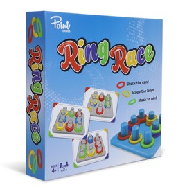 Point Games Ring Stacking Game for Kids - Ring Race Game - Develops Educational Skills for Boys Girls Ages 4+