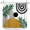 ChloropLastid Boho Shower Curtain Mid Century Shower Curtains Geometric Modern