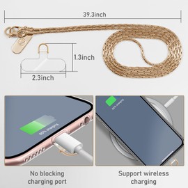 X-Lounge Crossbody Phone Strap Detachable Phone Chain Strap Crossbody Phone Lanyard Chain Lightweight Phone Chain Wristlet