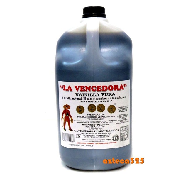 La Vencedora 1 Gallon Mexican Vanilla Vainilla Pura Extract From Mexico