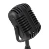 Antique Microphone Decor with Stand Black Realistic Lightweight Retro Microphone