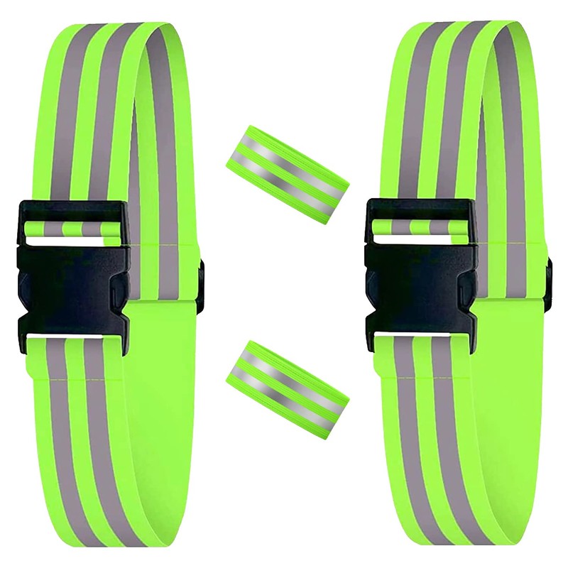 Fyihoxi Pack of 4 Reflective Bands Reflector Belt Safety Visibility