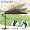 Patio Offset Umbrella 10 Feet With 112 Led Lights Solar