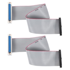 sourcing map IDC Wire Flat Ribbon Cable DB37 Female to FC-40 Female Connector 2.54mm Pitch 30cm Length 2pcs