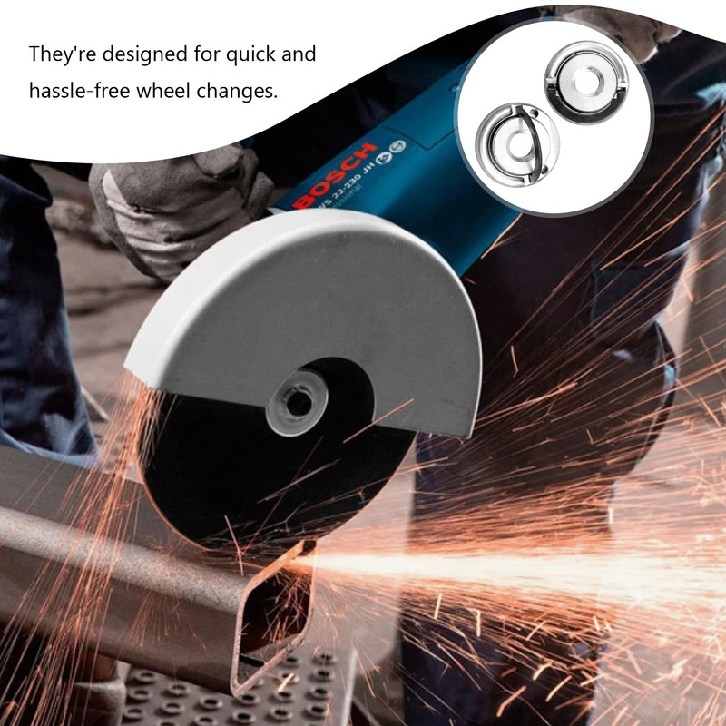 LIAMGUS 2 Pcs M14 Quick Release Self Locking Flange Nut,