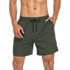 Mens Swim Shorts 7 Inch Inseam Men's Swimsuit with Compression