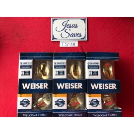Weiser 3-Weiser 9GD94710-069 Single Cylinder Deadbolt Bright Brass  Smartkey      T593